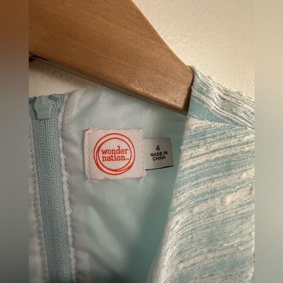 NWOT Wonder Nation Formal Sleeveless Blue Girl Dress Size 4 - Picture 6 of 9